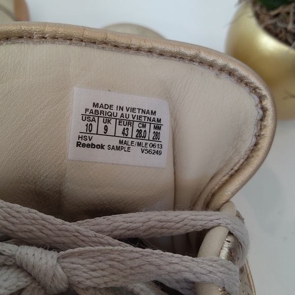 Reebok T - Raww high top gold golden leather sneakers - Picture 6 of 9